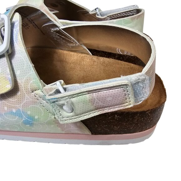 Girls Platform Comfort Cork Adjustable Sandals Size 4 & 5 Classic Dual Strap - Picture 7 of 10
